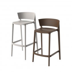 Стул пластиковый барный Vondom Africa Basic слоновая кость