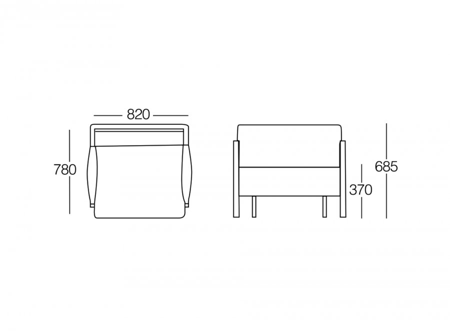 Кресло металлическое Loca Sofa LS 01