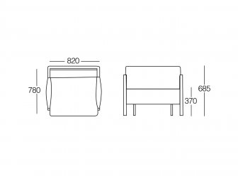 Кресло металлическое Loca Sofa LS 01