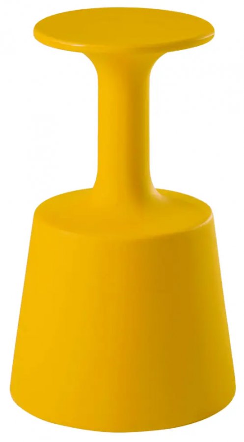 Табурет пластиковый барный SLIDE Drink Pop шафрановый желтый