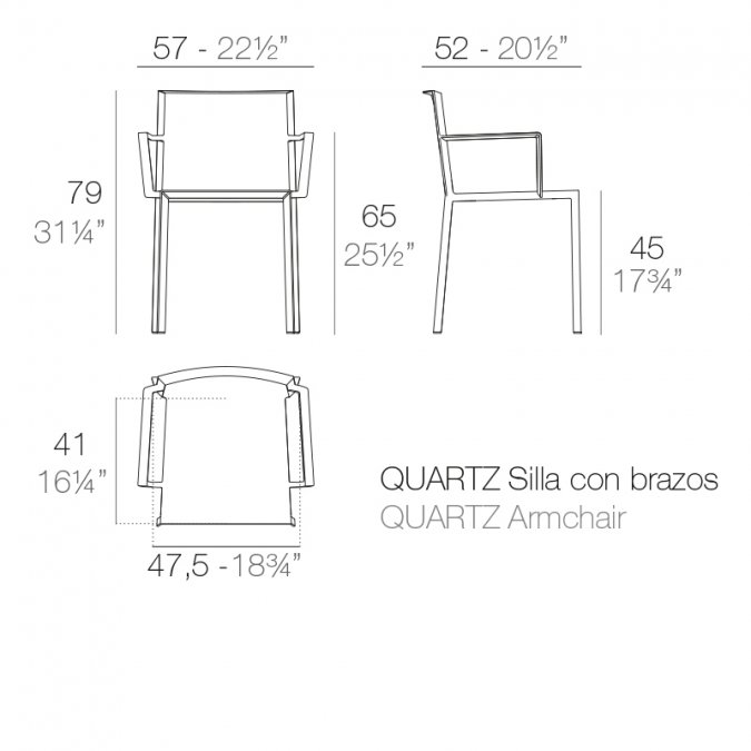Кресло пластиковое Vondom Quartz Basic белый