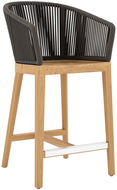 Кресло полубарное деревянное плетеное JANUS et Cie Heron натуральный, ореховый