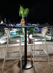 Стул пластиковый барный Siesta Contract Marcel Bar 75 белый