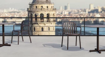 Кресло пластиковое PAPATYA Galata-K антрацит