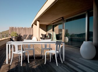 Стул пластиковый PAPATYA Toro-S Rattan белый