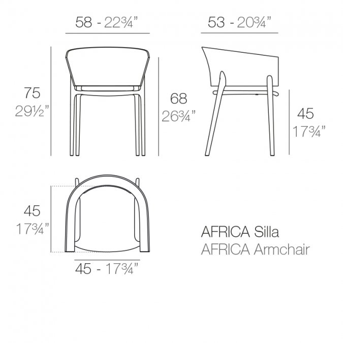 Кресло пластиковое Africa Basic, белый