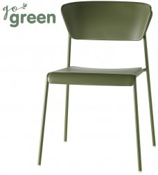 Стул пластиковый Lisa Technopolymer Go Green, оливковый