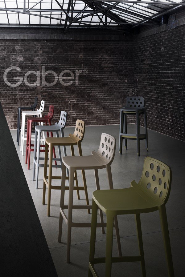Стул пластиковый барный Gaber Isidoro 76 серый