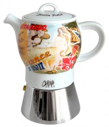 Кофеварка гейзерная на 4 порции, деколь Bella Italia 1