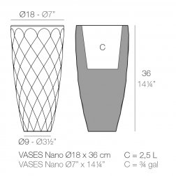 Кашпо пластиковое Vases Basic