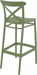 Стул пластиковый барный Siesta Contract Cross Bar 75 оливковый