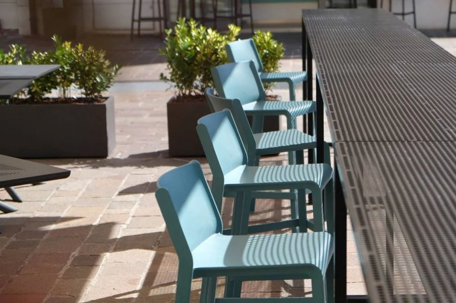 Стул пластиковый барный Nardi Trill Stool бирюзовый