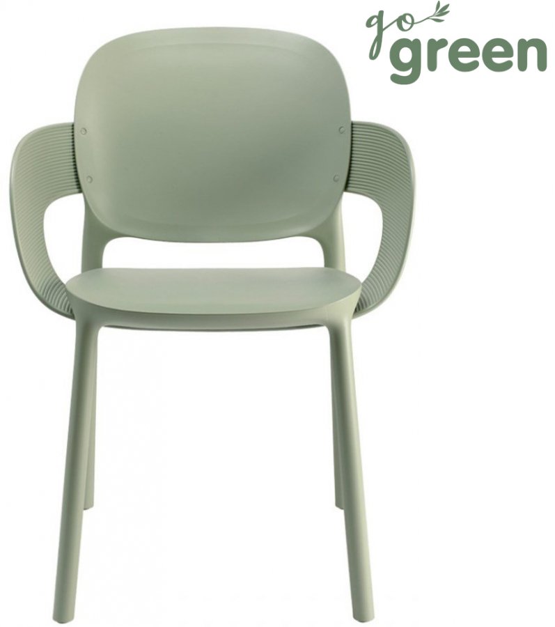 Кресло пластиковое Scab Design Hug Go Green зеленый шалфей