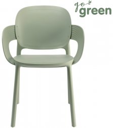 Кресло пластиковое Scab Design Hug Go Green зеленый шалфей