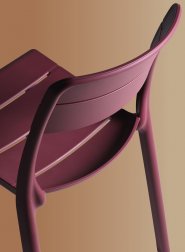 Стул пластиковый Nardi Cassia Bistrot бургунди