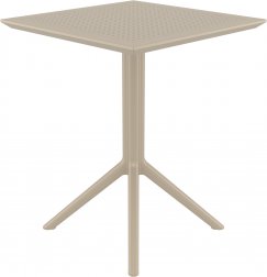 Стол пластиковый складной Sky Folding Table 60, бежевый, 600х600х740 мм