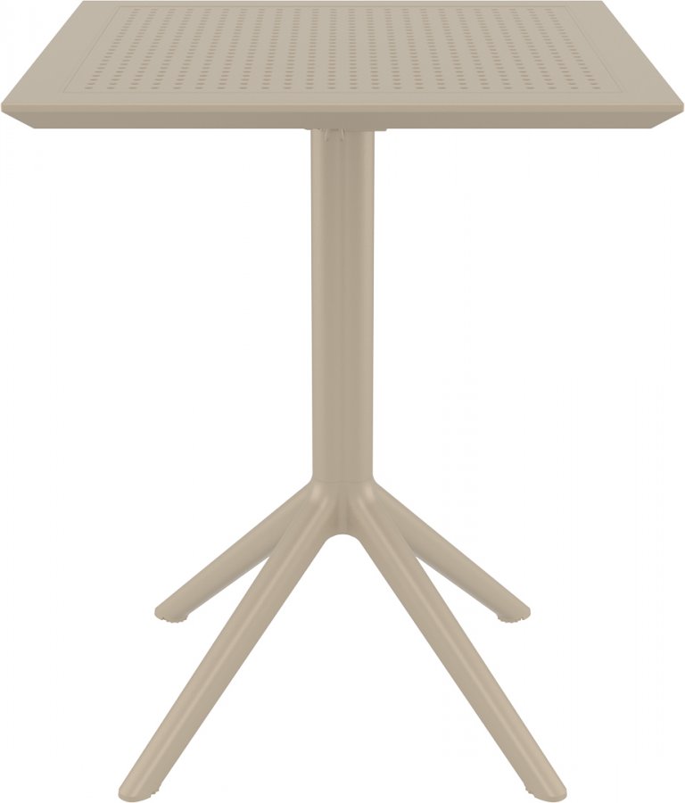 Стол пластиковый складной Sky Folding Table 60, бежевый, 600х600х740 мм
