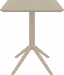 Стол пластиковый складной Sky Folding Table 60, бежевый, 600х600х740 мм