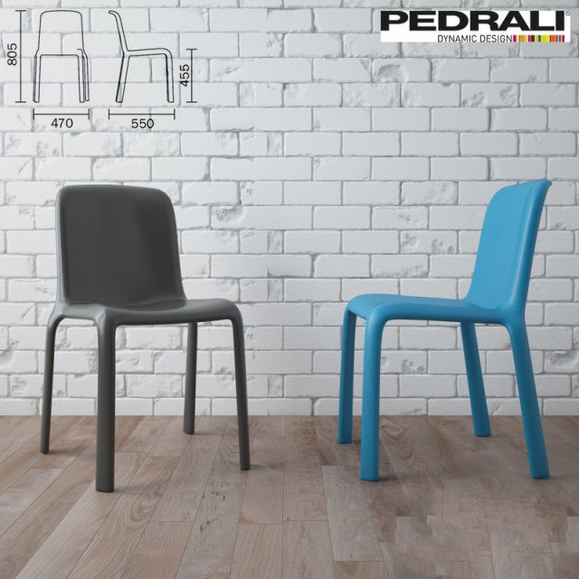 Стул пластиковый PEDRALI Snow черный