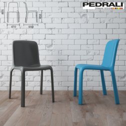 Стул пластиковый PEDRALI Snow черный