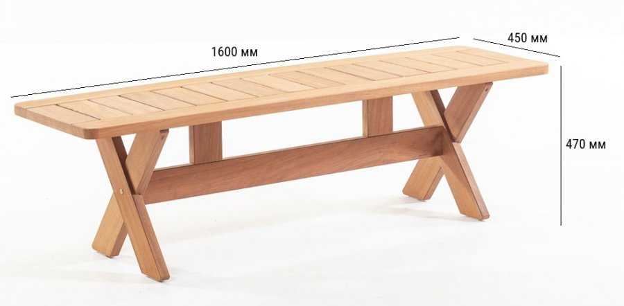 Скамейка деревянная Focus Bench 160