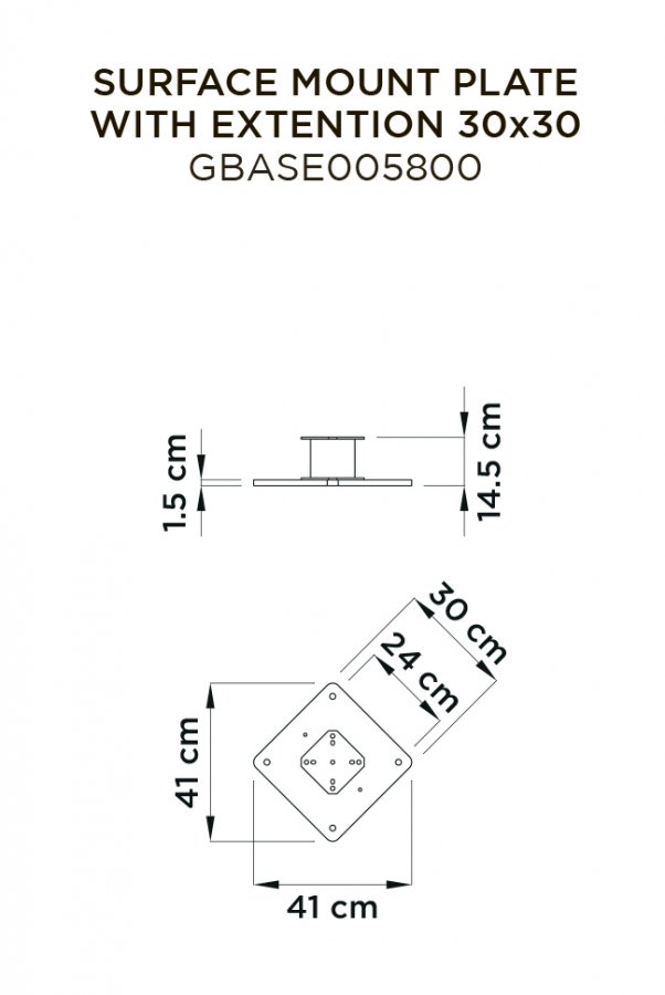 Плита для крепления зонта в грунт Base