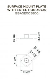 Плита для крепления зонта в грунт Base