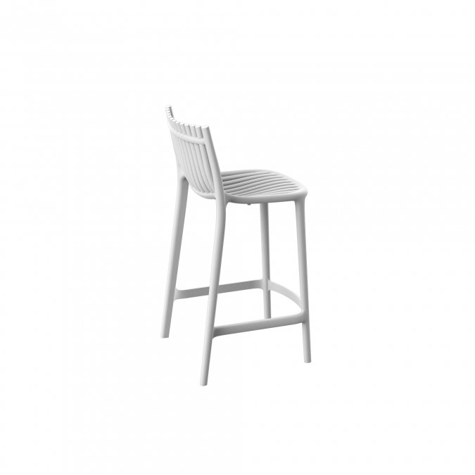 Стул пластиковый полубарный Vondom Ibiza Basic белый