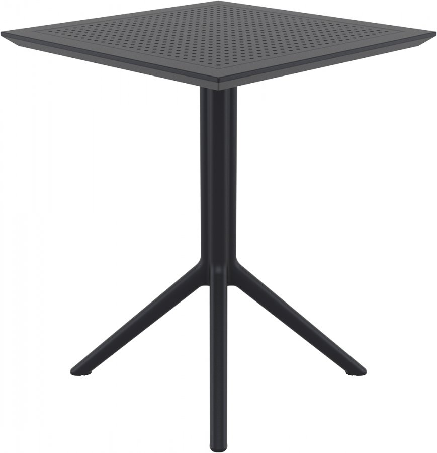 Стол пластиковый складной Sky Folding Table 60, черный, 600х600х740 мм