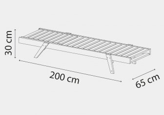 Шезлонг-лежак деревянный Standard