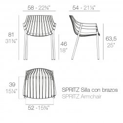 Лаунж-кресло пластиковое Vondom Spritz Basic белый