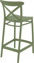 Стул пластиковый полубарный Siesta Contract Cross Bar 65 оливковый