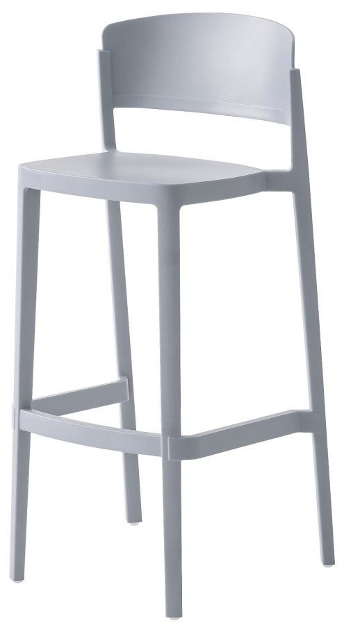 Стул пластиковый барный Gaber Abuela Stool 77 жемчужно-серый