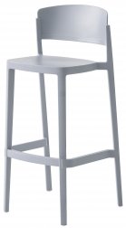 Стул пластиковый барный Gaber Abuela Stool 77 жемчужно-серый