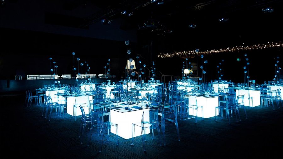 Стол пластиковый светящийся Square Lighting