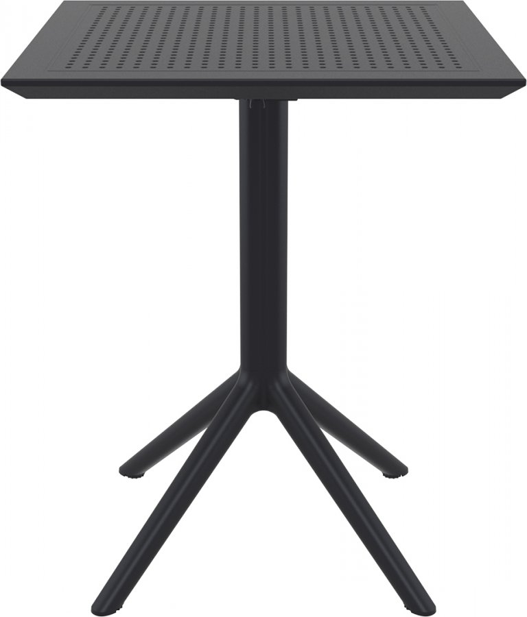 Стол пластиковый складной Sky Folding Table 60, черный, 600х600х740 мм