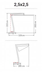 Зонт профессиональный Tilting Flat