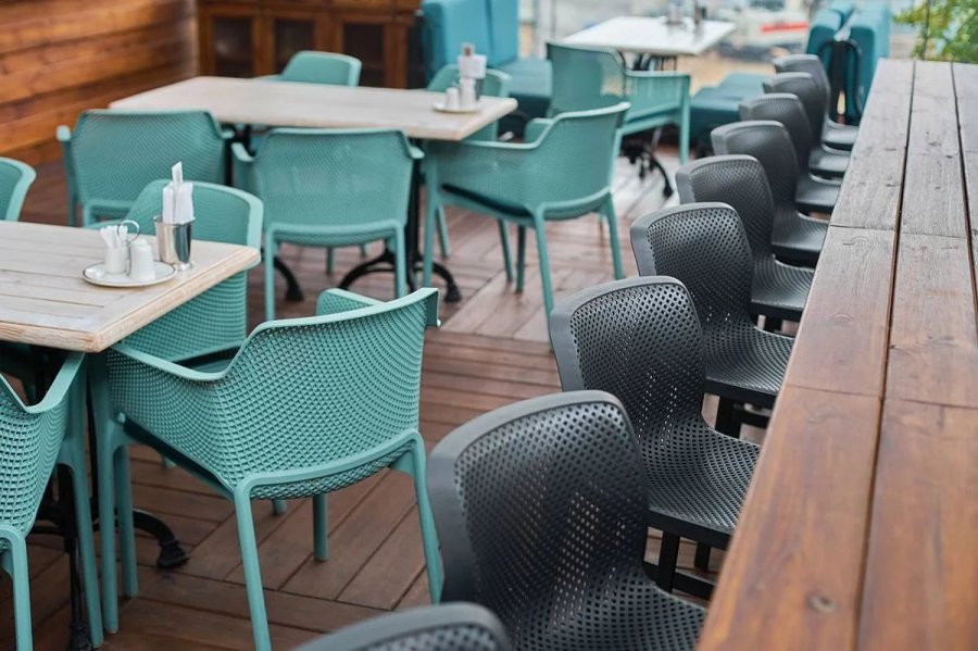Стул пластиковый барный Nardi Net Stool антрацит