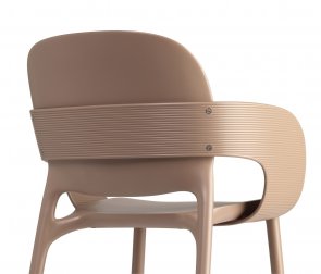 Кресло пластиковое Scab Design Hug Go Green карамельный