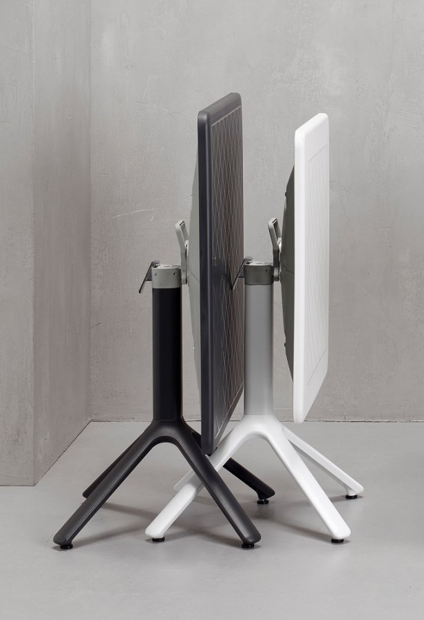 Стол пластиковый складной Eco Folding, лен, 700х700х750 мм