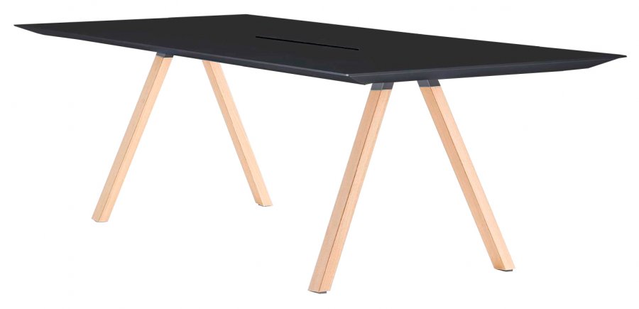 Стол с каналом для протяжки проводов Arki-Table CC Wood