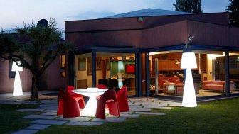 Стол пластиковый со стеклом светящийся Ed Lighting