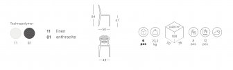 Стул пластиковый Scab Design Top Gio антрацит