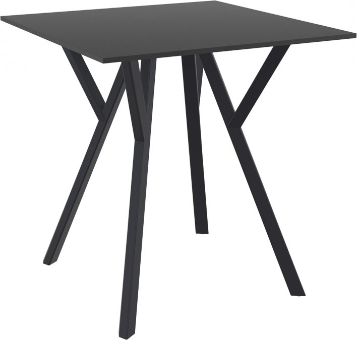 Стол пластиковый Max Table 70, черный, 700х700х740 мм