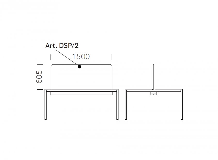Стол со звукопоглощающей панелью Kuadro Desk