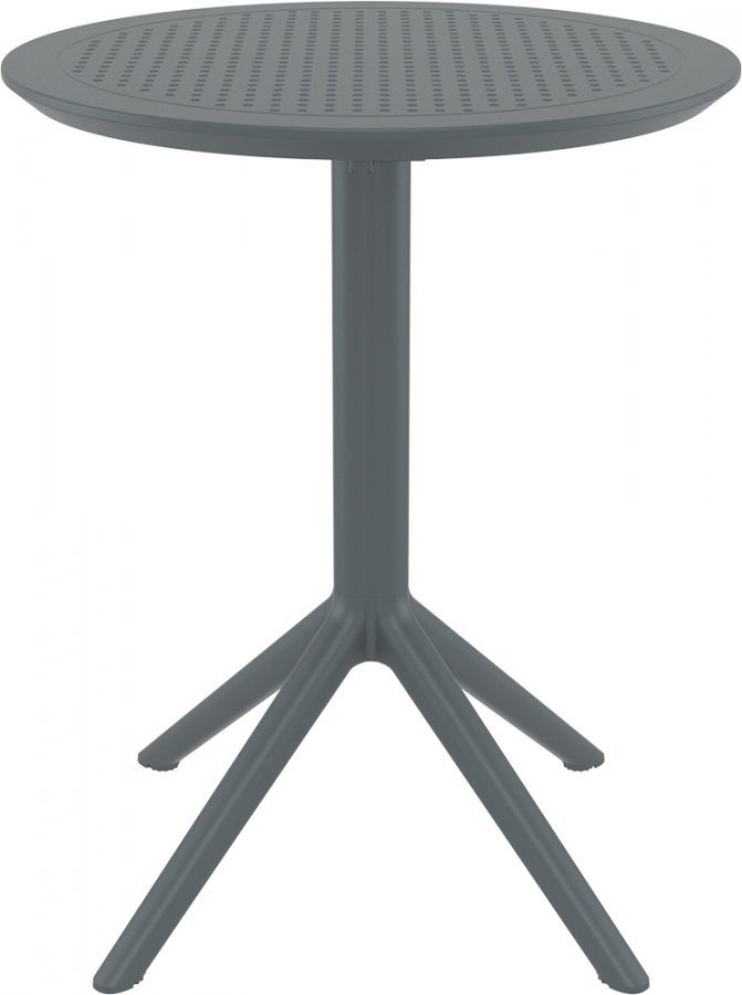 Стол пластиковый складной Sky Folding Table Ø60, темно-серый, Ø600х740 мм