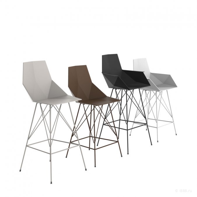 Кресло пластиковое барное Vondom Faz Basic черный