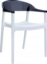 Кресло пластиковое Siesta Contract Carmen белый, черный