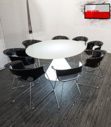Стол пластиковый со стеклом светящийся Ed Lighting
