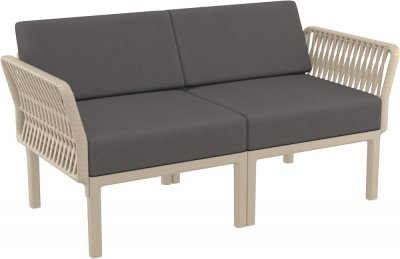 Portofino Lounge Диван пластиковый двухместный с подушками